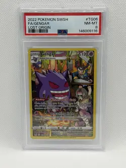 Pokemon TCG Gengar TG06/TG30 Lost Origin Trainer Psa 8 - Image 1