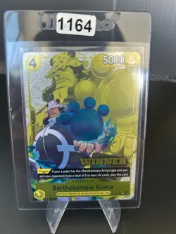 Bartholomew Kuma RARE WINNER CHAMPIONSHIP ALT ART OP09-108 ONE PIECE (1083) - Image 1