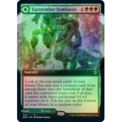 FOIL TURNTIMBER SYMBIOSIS (EXTENDED ART) Zendikar Rising ZNR Magic MTG MINT CARD - Image 1