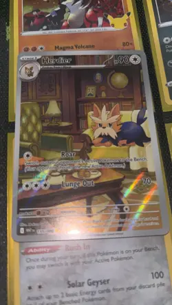 Pokemon TCG Herdier 155/086 Illustration Rare SV: White Flare NM/M - Image 1