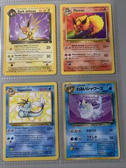 Pokemon TCG Eevelutions Vintage Non Holo Binder Page Lot of 9 Cards - WOTC VTG - Image 4