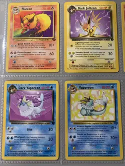 Pokemon TCG Eevelutions Vintage Non Holo Binder Page Lot of 9 Cards - WOTC VTG - Image 5