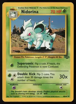 Nidorina 40/64 Uncommon Jungle Pokemon Unlimited Lightly Played - Image 1