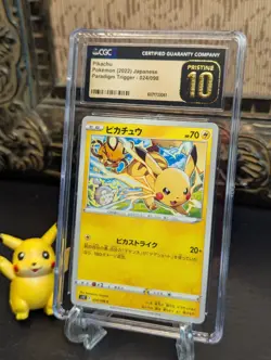 CGC 10 PRISTINE ✨ POKEMON ⚡ PIKACHU 024/098 PARADIGM TRIGGER JAPANESE PIKACHU ⚡ - Image 1