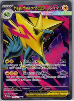 Mega Manectric ex 158/132 ME01: Mega Evolution - Pokemon Card - NM - Image 1