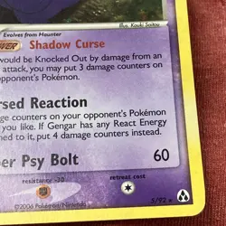 Gengar 5/92 Holo Rare Foil Legend Maker 2006 Nintendo Pokemon TCG Card Vintage - Image 3