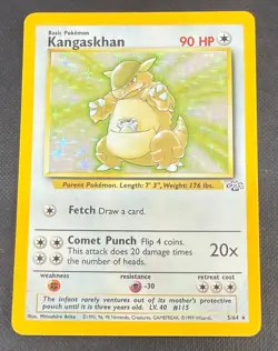 POKEMON TCG KANGASKHAN 5/64 JUNGLE RARE HOLO VERY GOOD CONDITION NO PLAY - Image 1