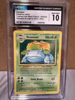 Pokemon Venusaur 003/034 Holo Rare CLV Trading Card Game Classic CGC 10 Gem Mint - Image 1