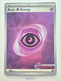 Pokemon Card Basic Psychic Energy Holo Promo SCR SVE Professor Program 013 2024 - Image 1