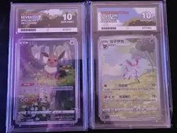 Pokemon Gem Vol 2 Eevee and Sylveon Ace 10 Gem Mint Chinese Pokemon Card - Image 1