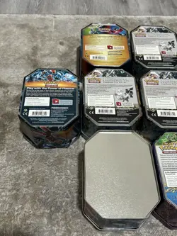 Pokemon tin empty lot 7 Tins Please Read Description - Image 4