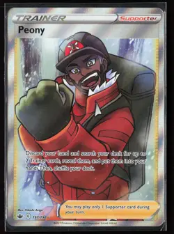 Peony (Full Art) 197/198 Ultra Rare Trainer SWSH06: Chilling Reign Pokemon NM - Image 1