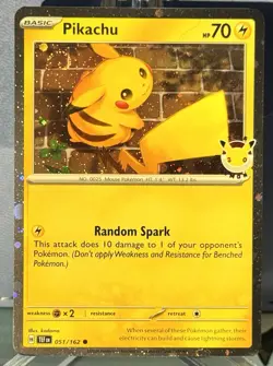 🌀Pikachu 051/162 Holo Stamped Pokemon Day 2026 Promo Pokemon Card - Swirled🌀 - Image 4