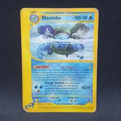Blastoise 37/165 Rare non holo Aquapolis Vintage WOTC TCG Pokemon Card 2002 - Image 1