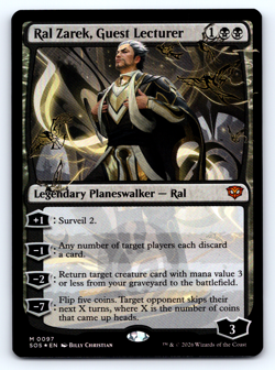 FOIL Ral Zarek, Guest Lecturer Planeswalker - Secrets of Strixhaven - MTG - Image 1