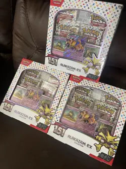 3 Pokemon Scarlet & Violet 151 Alakazam ex Collection Boxes Factory Sealed - Image 1