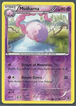 RARE MUSHARNA 40/119 & MUNNA 39/119 -PHANTOM FORCES POKEMON- REV HOLO NM/MINT - Image 2