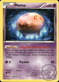 Munna 68/149 UC Boundaries Crossed Pokemon Reverse Holo LP - Image 3