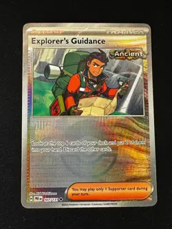 Pokemon Explorer's Guidance 107/131 Sv: Prismatic Evolutions Reverse Holo (NM) - Image 1