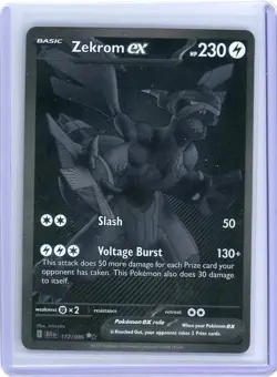 2025 Scarlet & Violet Black Bolt Zekrom EX Etched Secret Rare HR #172/86 - Image 1