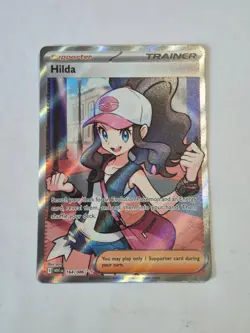 Hilda 164/086 Holo Ultra Rare White Flare Pokemon Holo Near Mint - Image 1