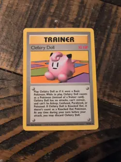 Pokemon TCG Clefairy Doll Trainer Base Set 70/102 Vintage LP - Image 1