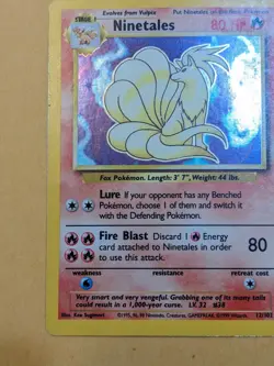 Ninetales 12/102 Base Set Holo Pokemon TCG Unlimited Holo Rare WOTC LP - Image 4