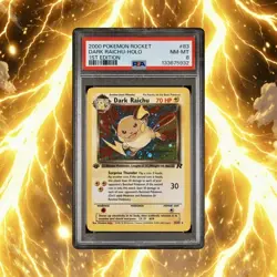 2000 Pokemon Rocket 1st Edition Dark Raichu No. 83 PSA 8 - Image 1