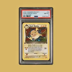 2000 Pokemon Rocket 1st Edition Dark Raichu No. 83 PSA 8 - Image 3