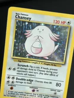Pokemon TCG Chansey 3/102 Base Set Holo LP/MP - Image 3