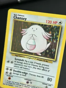 Pokemon TCG Chansey 3/102 Base Set Holo LP/MP - Image 4
