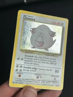 Pokemon TCG Chansey 3/102 Base Set Holo LP/MP - Image 5