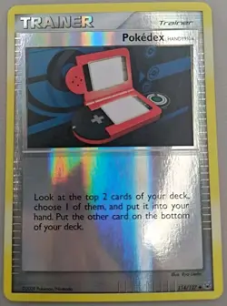 Pokedex (HANDY910is) 114/127 Reverse Holo Platinum Pokemon TCG - LP - Image 1