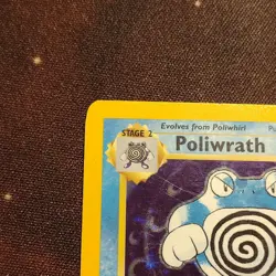 Poliwrath Unlimited Holo Rare Pokemon TCG Base Set 13/102 LP - Image 3