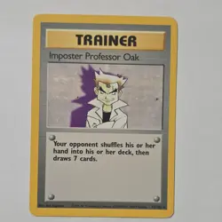 Pokemon Imposter Professor Oak Base Set Rare Trainer Wizards 73/102 English - Image 1