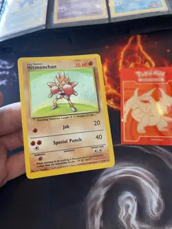 Pokemon WOTC Hitmonchan 7/102 Base Set UNLIMITED Holofoil Rare Lp+ VLP 012 - Image 1