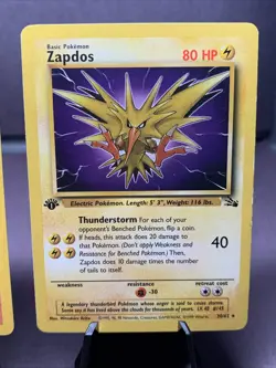 Pokemon TCG 1st Edition Legendary Birds Fossil Non Holo Rare Lot WOTC VTG 1999 - Image 5