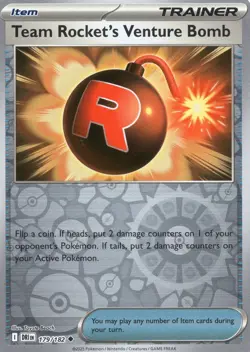 Pokemon Team Rocket's Venture Bomb Reverse Holo Uncommon Destined Rivals 179/182 - Image 1