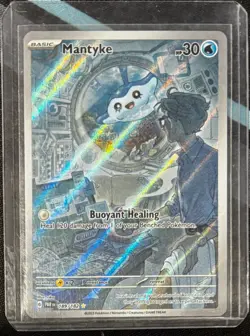 Pokemon TCG Mantyke Paradox Rift 189/182 Holo Illustration Rare - Image 1