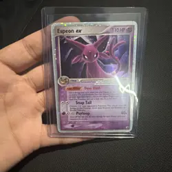 2005 Pokemon EX Unseen Forces Espeon EX Holo Foil Rare 102/115 swirl on head - Image 1