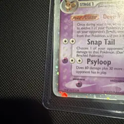 2005 Pokemon EX Unseen Forces Espeon EX Holo Foil Rare 102/115 swirl on head - Image 4