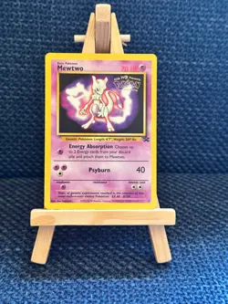Pokemon TCG Mewtwo Black Star Promo 3 WOTC 1999 WB ‘The First Movie’ Stamp LP - Image 1