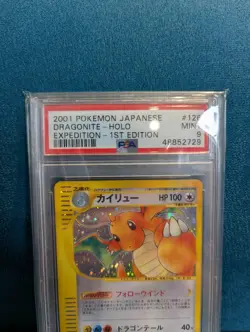 2001 Pokemon Japanese Expedition Dragonite Holo 1st Edition PSA 9 - Image 5
