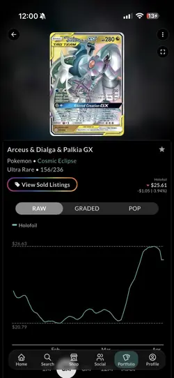 The Pokemon Company Arceus & Dialga & Palkia GX 156/236 Ultra Rare Holo Cosmic … - Image 2