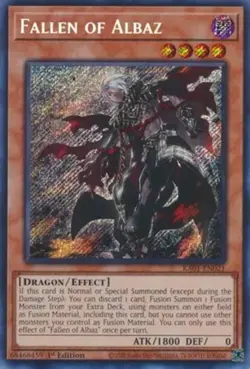Yugioh! Fallen of Albaz - RA01-EN021 - Secret Rare - 1st Edition Near Mint, Engl - Image 1