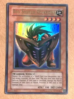yugioh Big Shield Guardna DB1-EN097 Unlimited Edition Ultra Rare near mint - Image 1