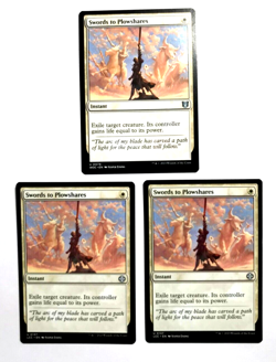 MTG, Swords to Plowshares #0137 X2, #0078 X1, Ixalan Mint/NM Un-played 3 cards - Image 1