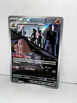 Team Rocket's Dugtrio Rare Full Art Holo 239/217 ASC 2026 Pokemon TCG - Image 1