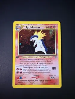Pokemon TCG Typhlosion Neo Genesis 18/111 100 HP 1st Edition Holo Rare - Image 1