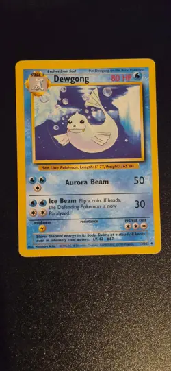 Dewgong 25/102 Uncommon Base Set Unlimited Pokemon MP - Image 1